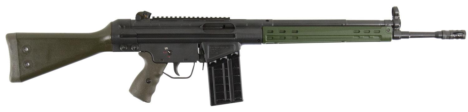 PTR GIR Semi-Auto Rifle 101, 7.62x51mm NATO, 18", Classic Green/Black Parkerized, 20 Rds