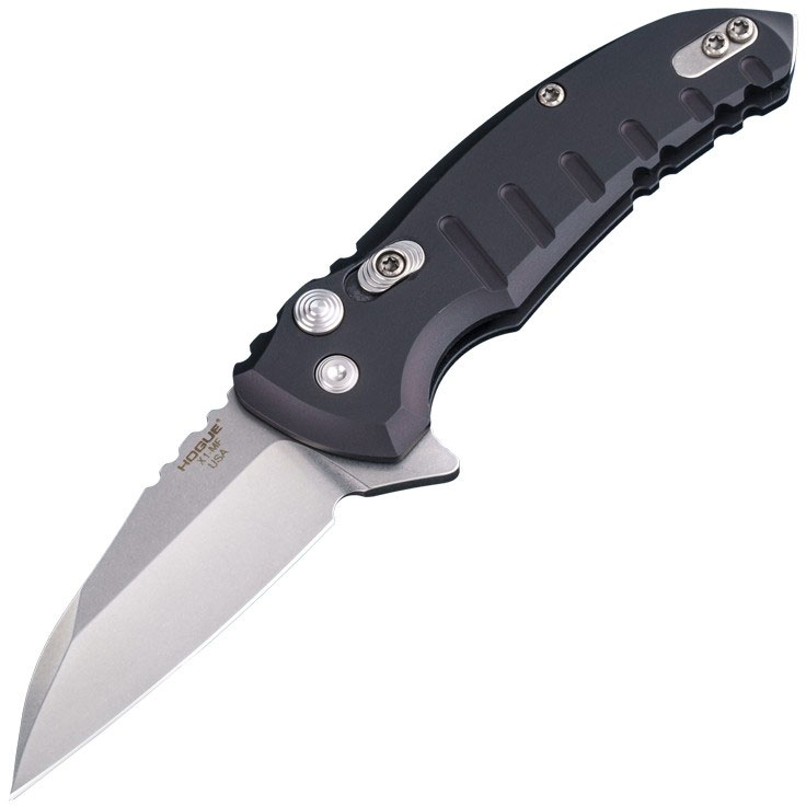 Hogue X-1 MicroFlip Folding Knife w/Wharncliffe Blade, Matte Black (24160)