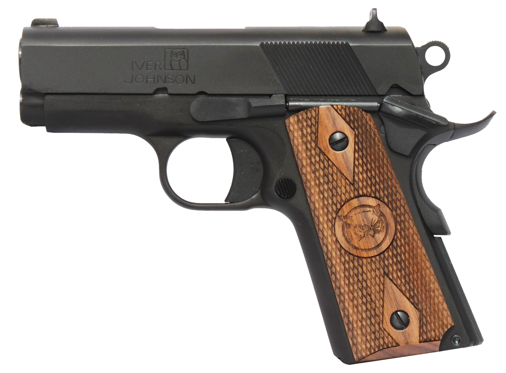 Iver Johnson 1911 Thrasher Officer 70 Series SAO Pistol THRASHER9, 9mm Luger, 3.13", Blued, 8 Rds