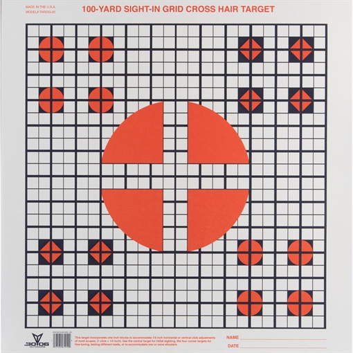 30-06 30-06 Sight in Grid Target 20 pk. TARSIG-20
