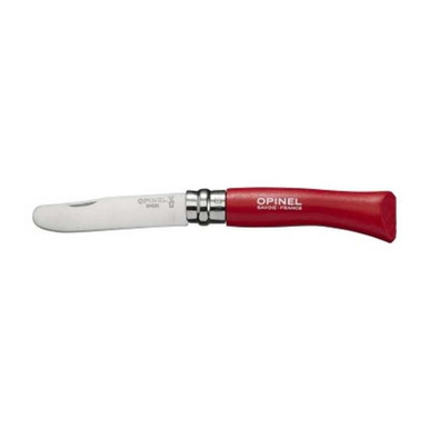 Opinel 001221 No.07 My First Opinel Blunt Tip Folding Knife - Red