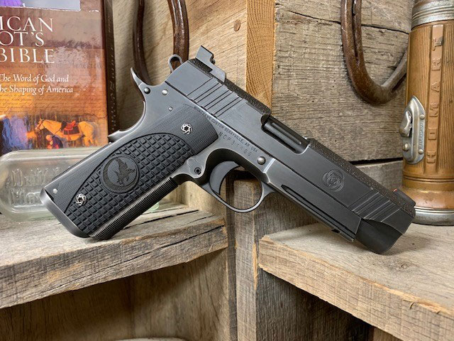 Nighthawk Bob Marvel Custom Pistol 9159, 10mm, 4.25", Black Grips, Smoked Nitride Finish, 9 Rds