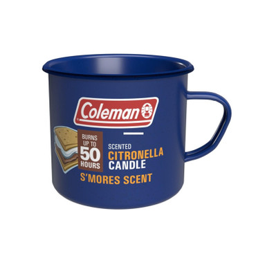 Coleman 77221 Retro Logging Tin Mug - Scented Citronella Candle, Smores