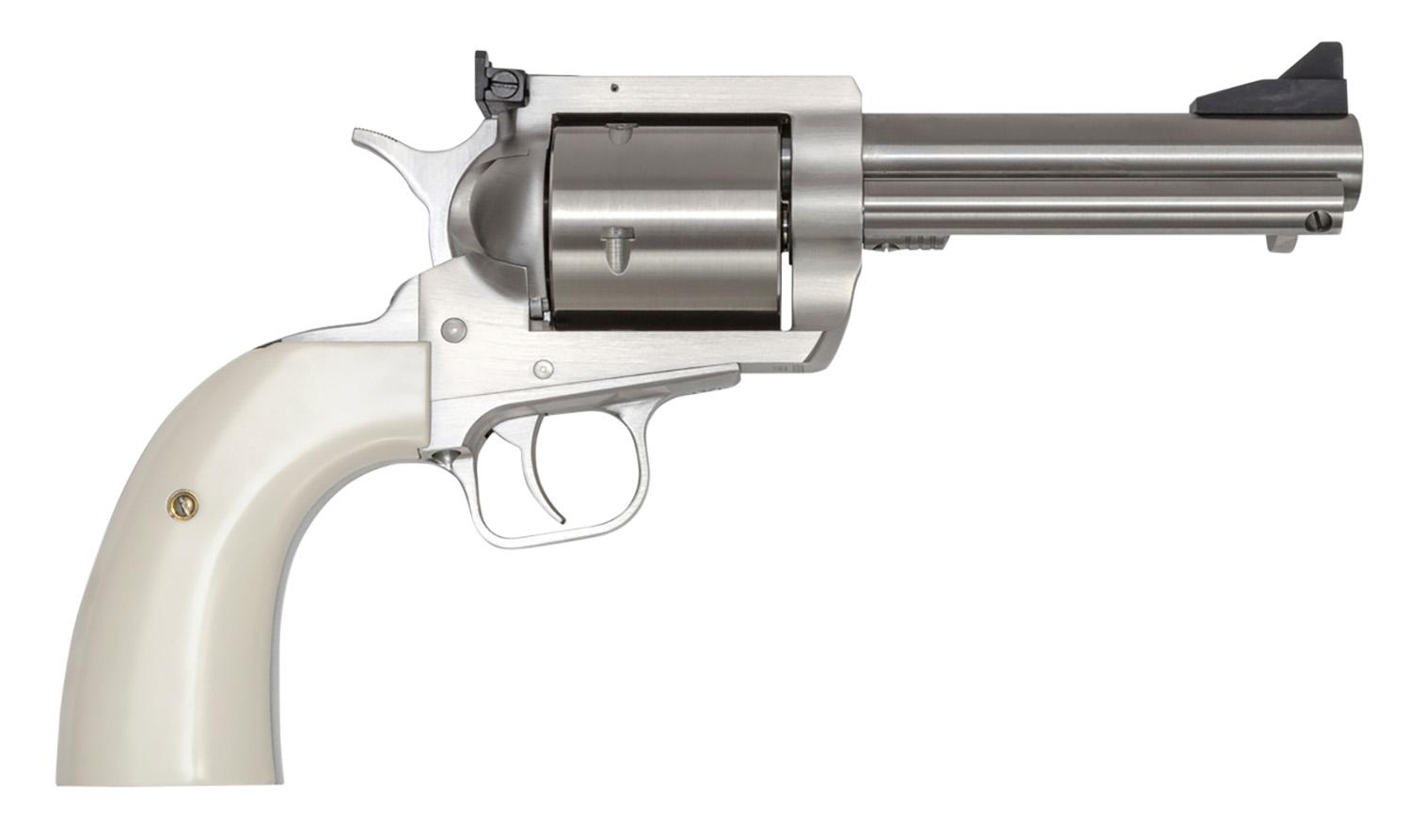 Magnum Research BFR Short Cylinder Revolver BFR44MAG5B6, 44 Rem Mag, 5", White Polymer Grips, 6rd