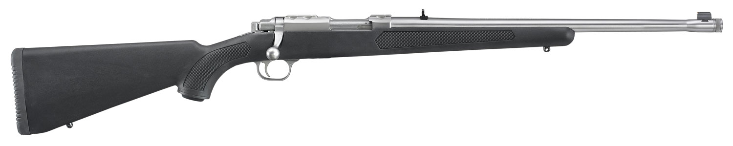 Ruger 77/44 Bolt Action Rifle 7419, 357 Mag, 18.50", Black Stock, Brushed Stainless Finish, 5 Rds