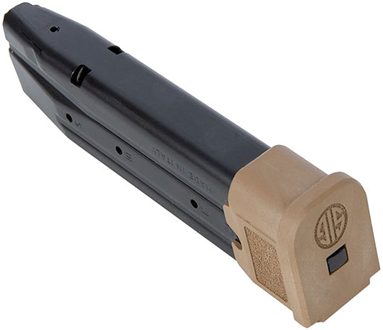 Sig Sauer P250/P320 9mm 21 Round Black w/Coyote Base Magazine (MAG-MOD-F-9-21-COY)