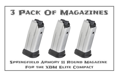 Springfield Armory XD-M Elite Compact 10mm Auto 11-Round Factory Magazine 3-Pack - XDME5111-3PK