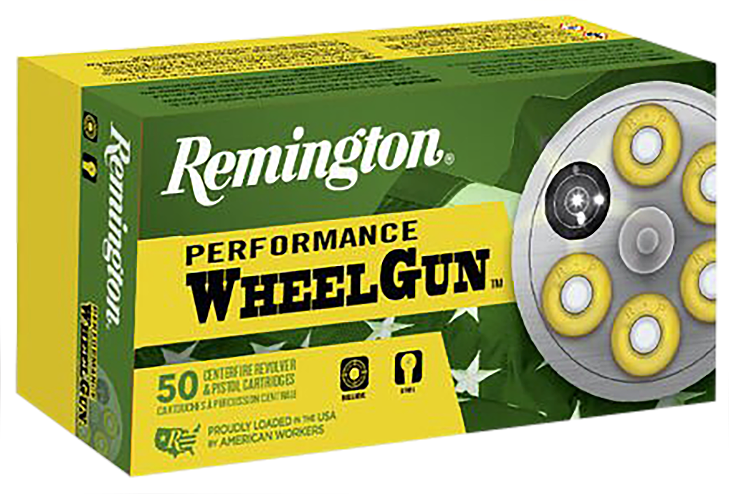 Remington Performance WheelGun Pistol Ammunition 22338, 45 ACP, Lead Semi Wadcutter, 225 gr, 830 fps, 50 Rd/Bx