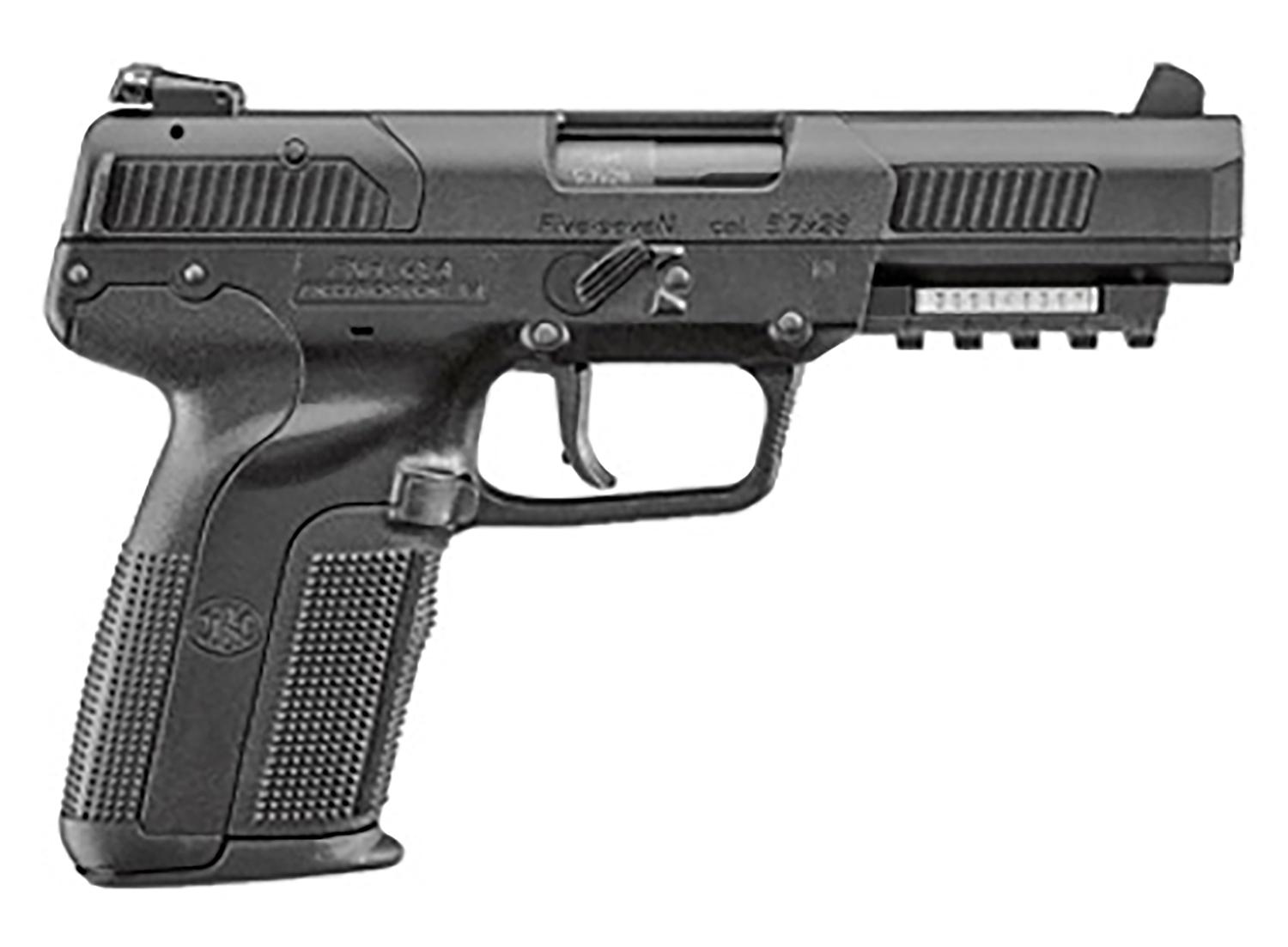 FN Five-SeveN SAO Pistol 3868900752, 5.7x28mm, 4.80", Textured Grips, Matte Black, 10 Rds
