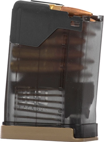Lancer L5 Advanced Warfighter 300 Blackout Magazine - 10Rd, Translucent Smoke