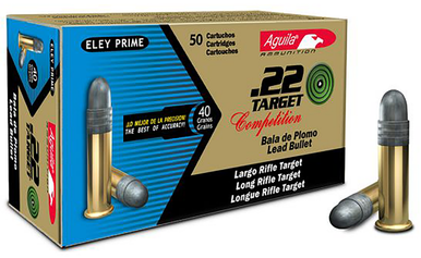 Aguila Target Competition 22 LR 40 gr Lead Solid Point - 50 rounds per Box