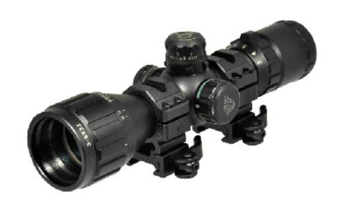 UTG BugBuster Scope, 3-9X 32, 1", Red/Green Illuminated Mil-dot Reticle, with Rings, Black
