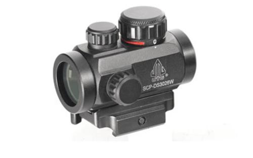 UTG Instant Target Aiming Sight, 2.6", 30mm, Fits Picatinny, Black, Red/Green CQB Micro Dot, Integral QD Mount