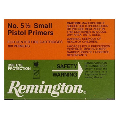 Remington No. 5-1/2 Small Pistol Primers 100 CT