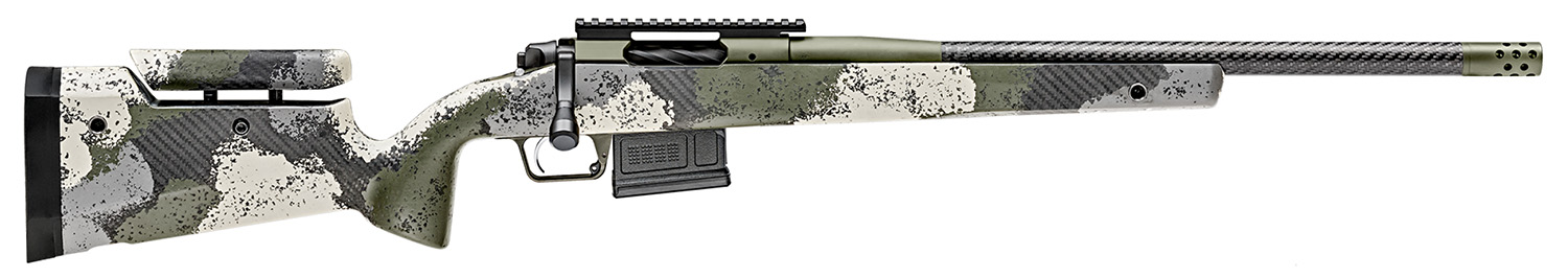 Springfield 2020 Waypoint Rifle BAW920308CFGA, 308 Win, 20" Carbon Fiber, Evergreen Camo Adjustable Stock, Green Cerakote Finish, 5 Rds
