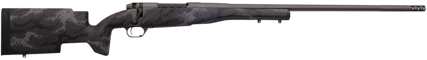 Weatherby Mark V Accumark Pro Rifle, 6.5 RPM, 24", Carbon Fiber Stock, Tungsten Cerakote, 4 Rds