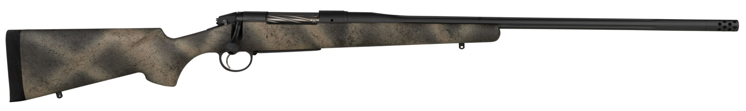 Bergara Premier Highlander Bolt Action Rifle BPR3328N, 28 Nosler, 26", Woodland Camo Stock, Gray Cerakote Finish, 3 Rds