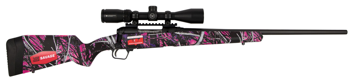 Savage 110 Apex Hunter XP Bolt Action Rifle 57338, 7mm-08 Rem, 20", 3-9x40mm Scope, Muddy Girl Stock, Black Finish, 4 Rds