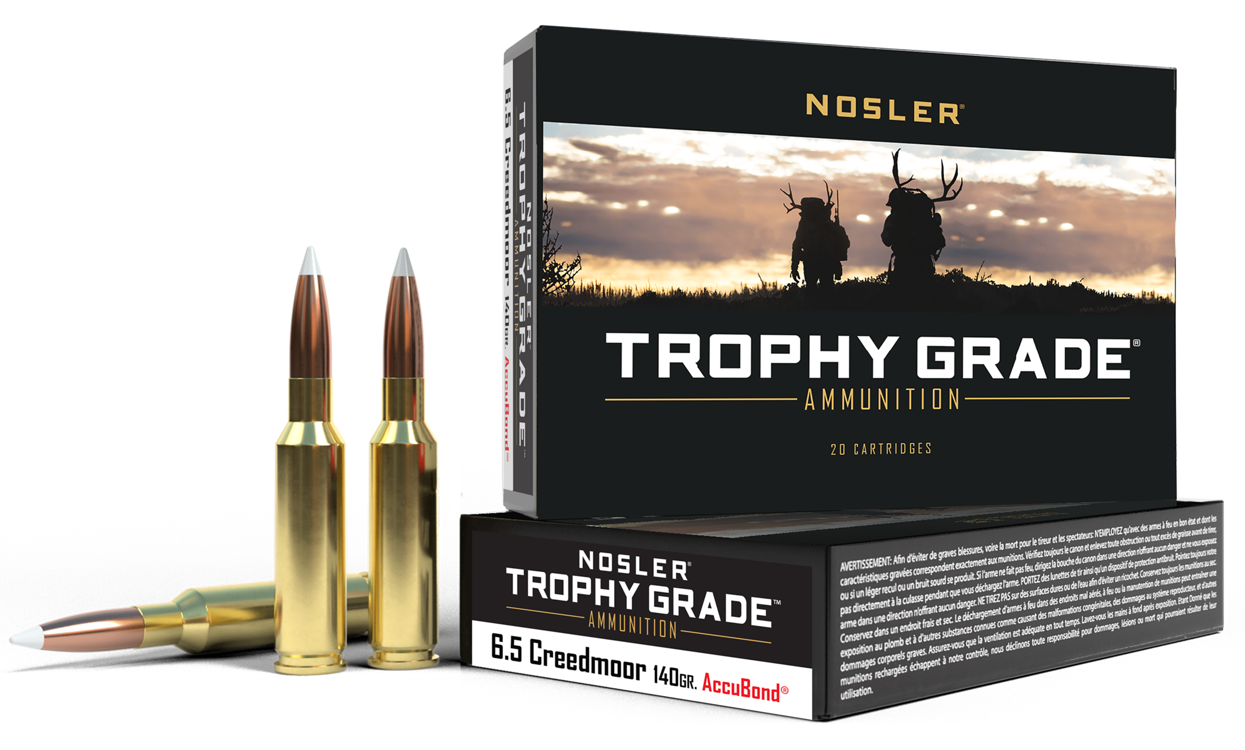 Nosler Trophy Grade 6.5 Creedmoor 140gr AccuBond 20-Rd/Box - Box or Case