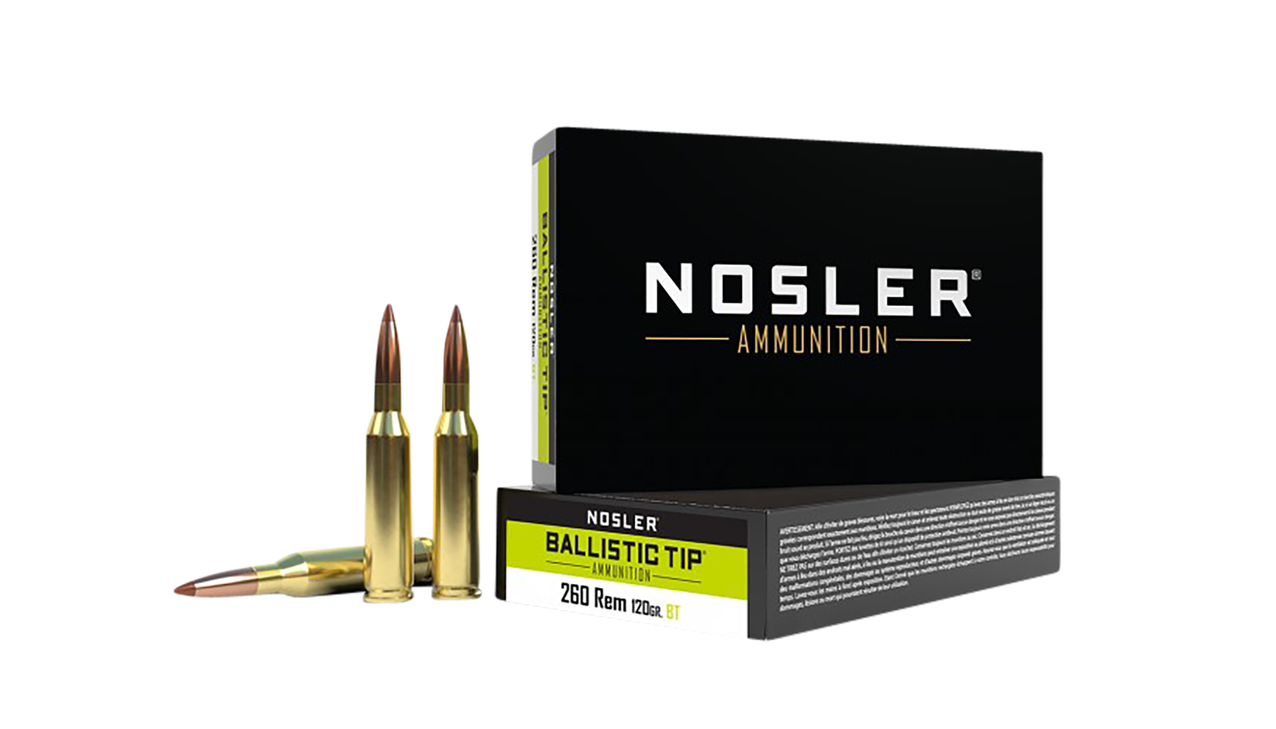 Nosler Ballistic Tip 260 Rem 120gr Spitzer BT 20-Rd/Box - Box or Case