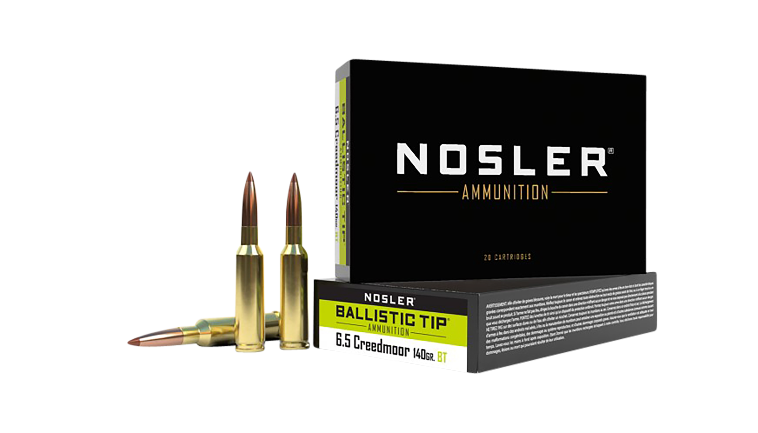 Nosler Ballistic Tip 6.5 Creedmoor 140gr Spitzer 20-Rd/Box - Box or Case