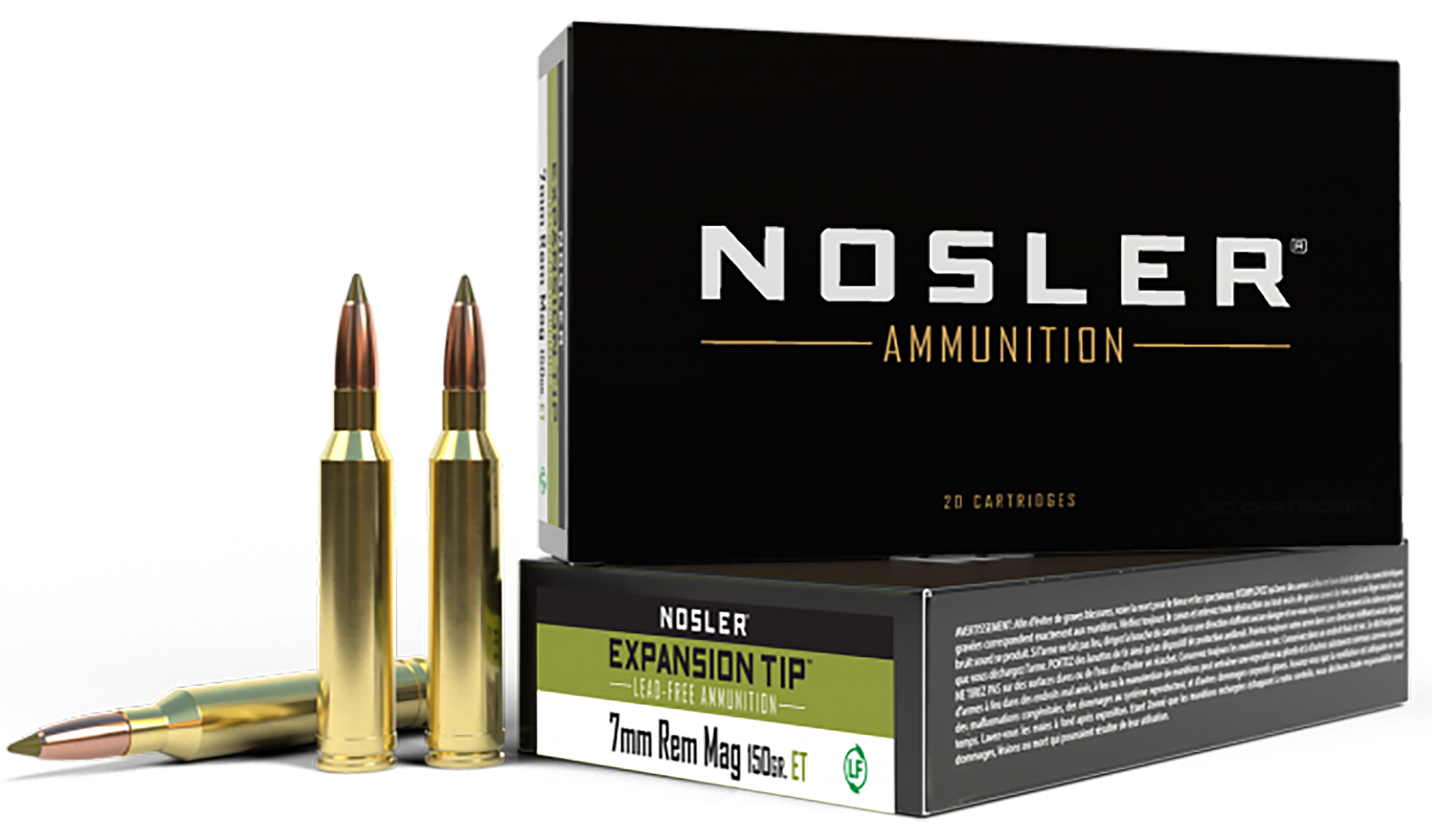 Nosler E-Tip 7mm Rem Mag 150gr Lead-Free 20-Rd/Box - Box or Case