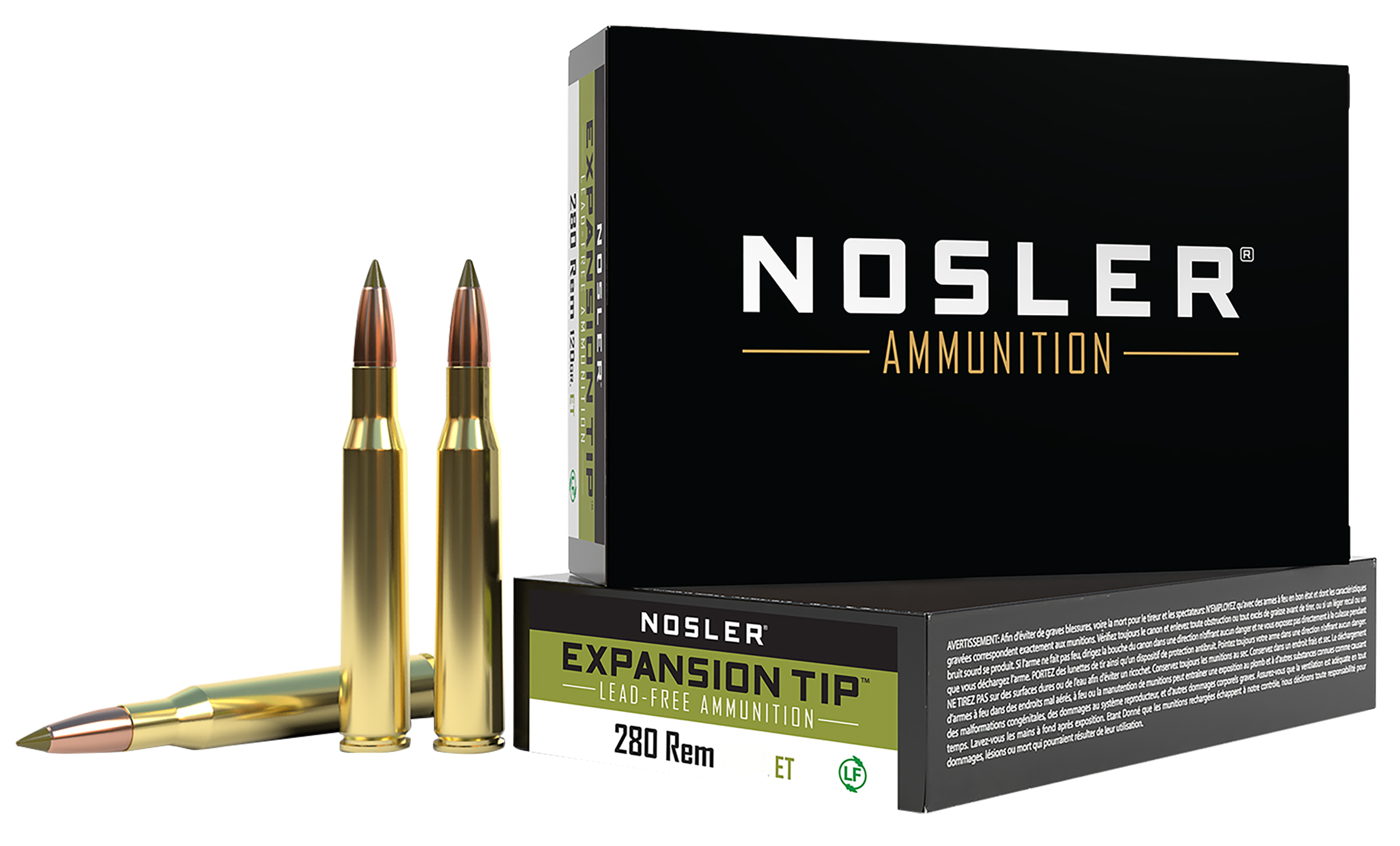 Nosler E-Tip 280 Rem 140gr Lead-Free 20-Rd/Box - Box or Case