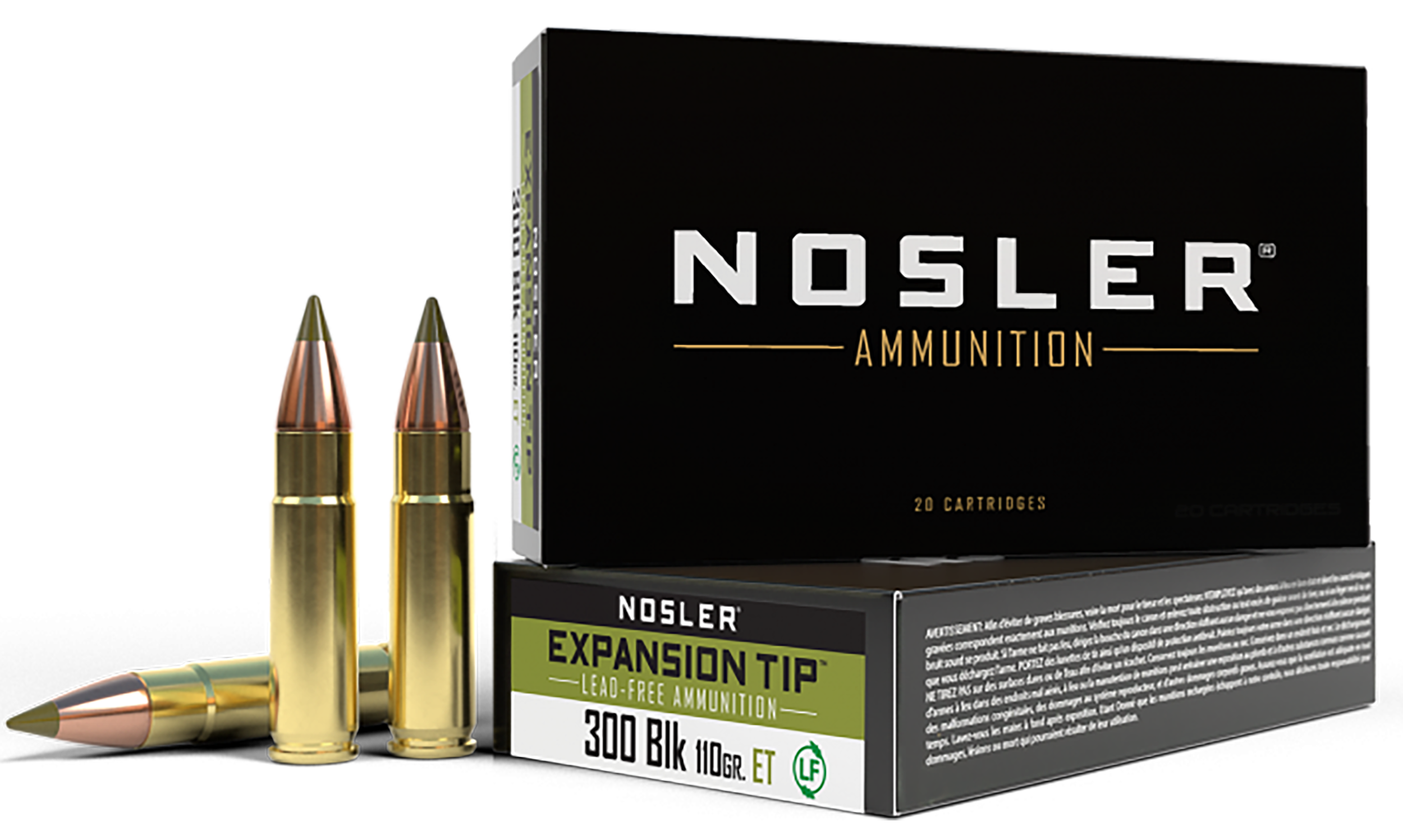 Nosler E-Tip 300 Blackout 110gr Lead-Free 20-Rd/Box - Box or Case