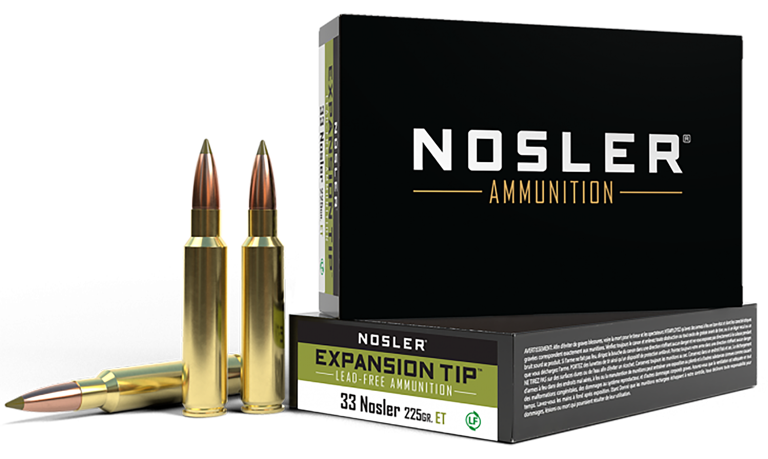 Nosler E-Tip 33 Nosler 225gr Lead-Free 20-Rd/Box - Box or Case