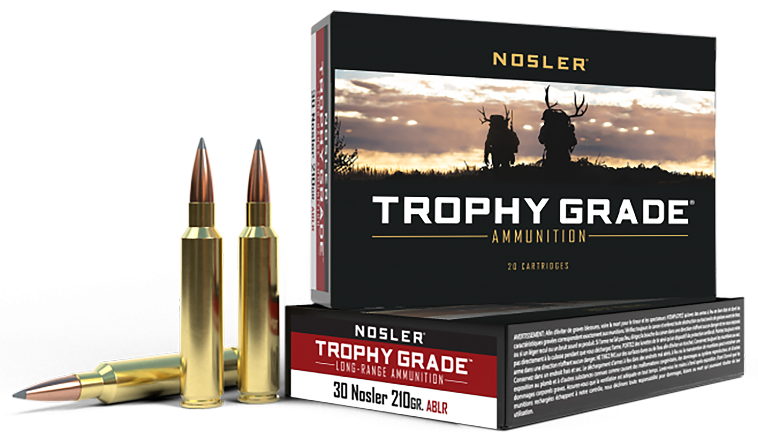 Nosler Trophy Grade Long-Range 30 Nosler 210gr AccuBond LR 20-Rd/Box - Box or Case