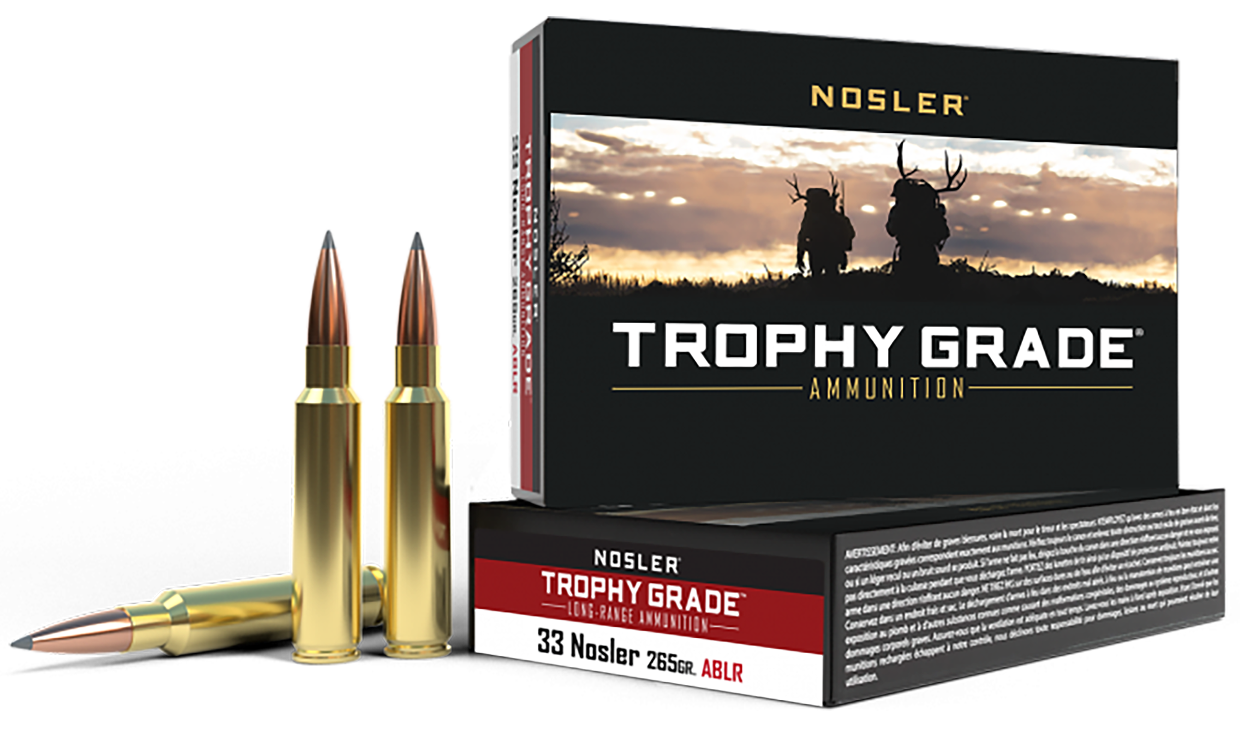 Nosler Trophy Grade Long Range 33 Nosler 265gr AccuBond-LR 20-Rd/Box - Box or Case