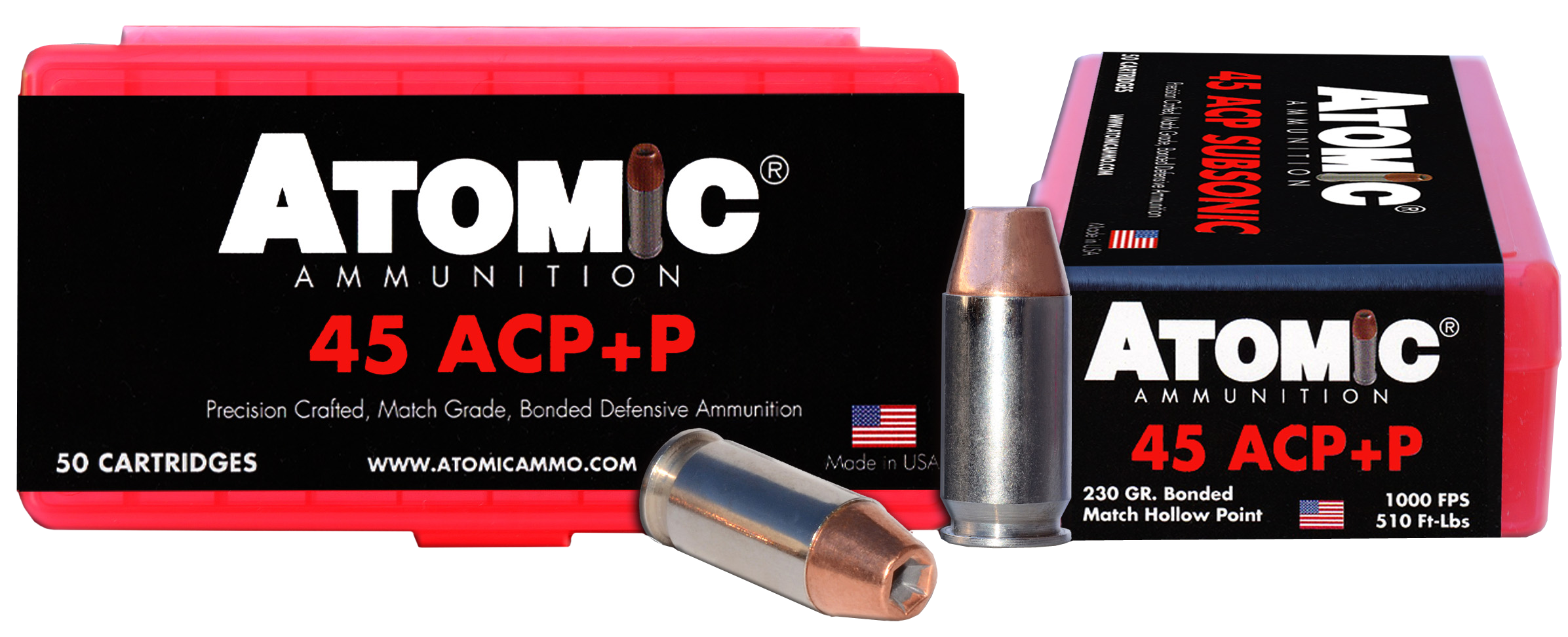 Atomic Precision Craft 45 ACP +P 230gr Bonded Match Hollow Point - Box or Case