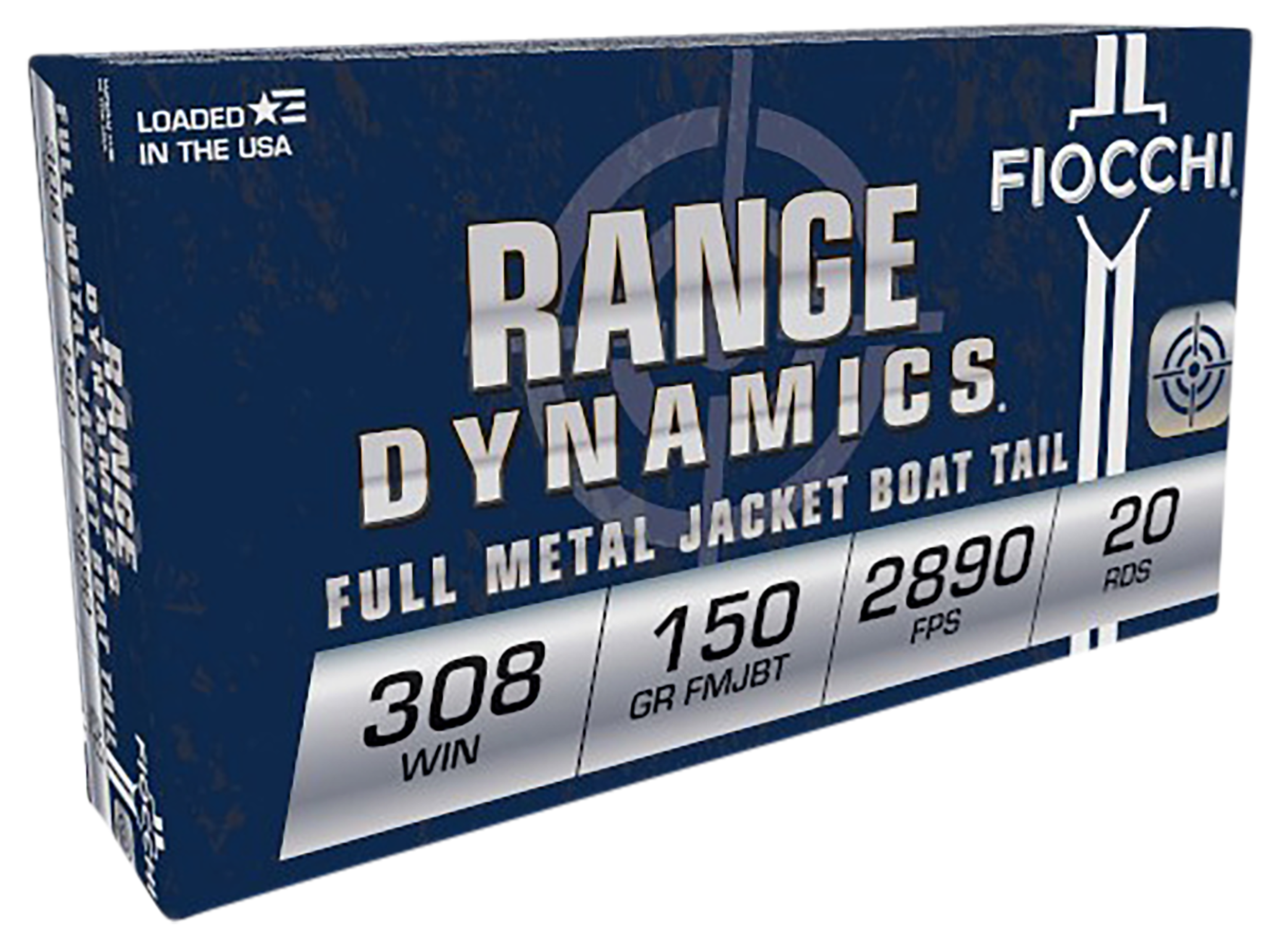 Fiocchi Range Dynamics 308 Win 150gr Full Metal Jacket Boat Tail - Box or Case