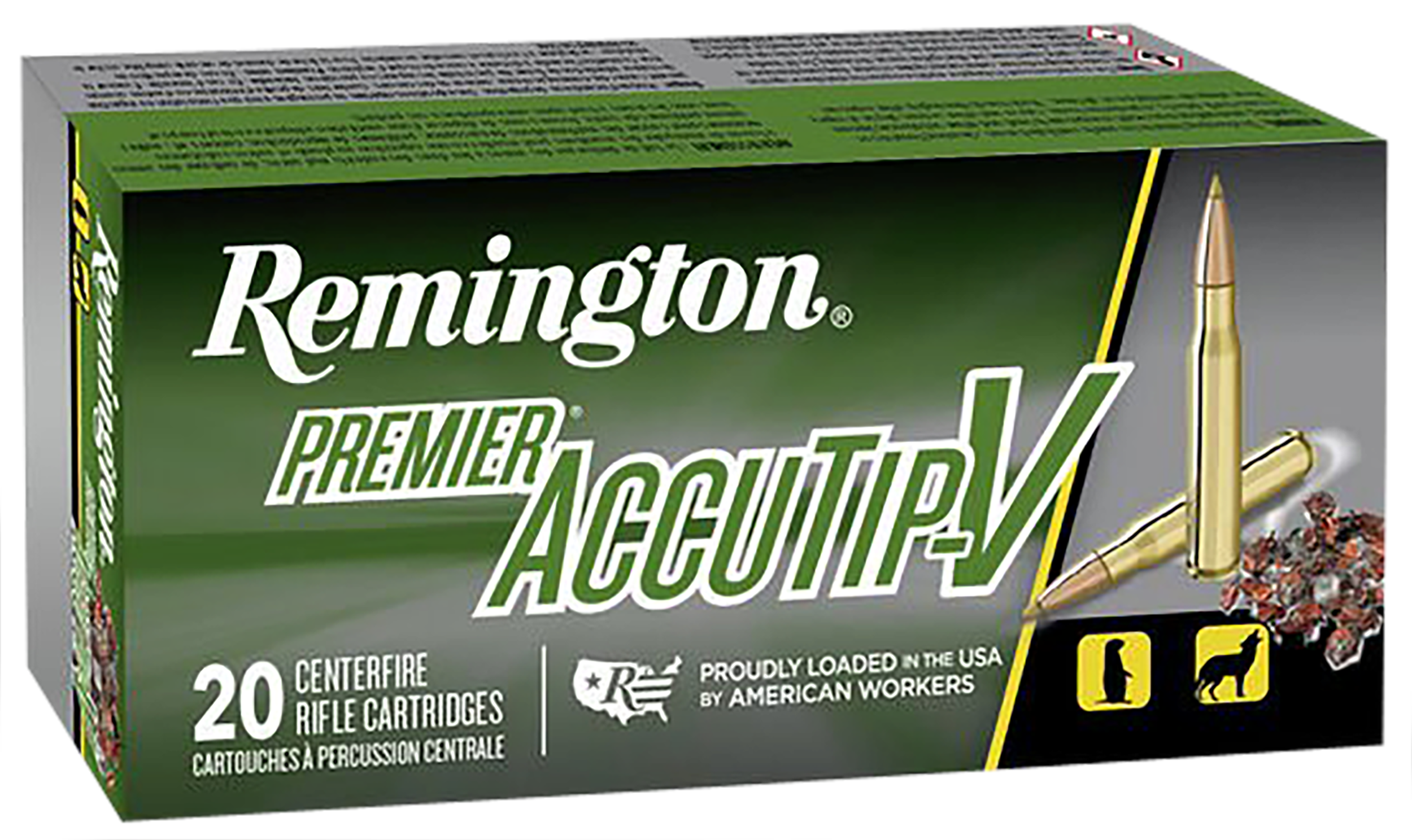 Remington Ammunition Premier AccuTip-V 22-250 Rem 50 gr AccuTip V Boat Tail - Box or Case
