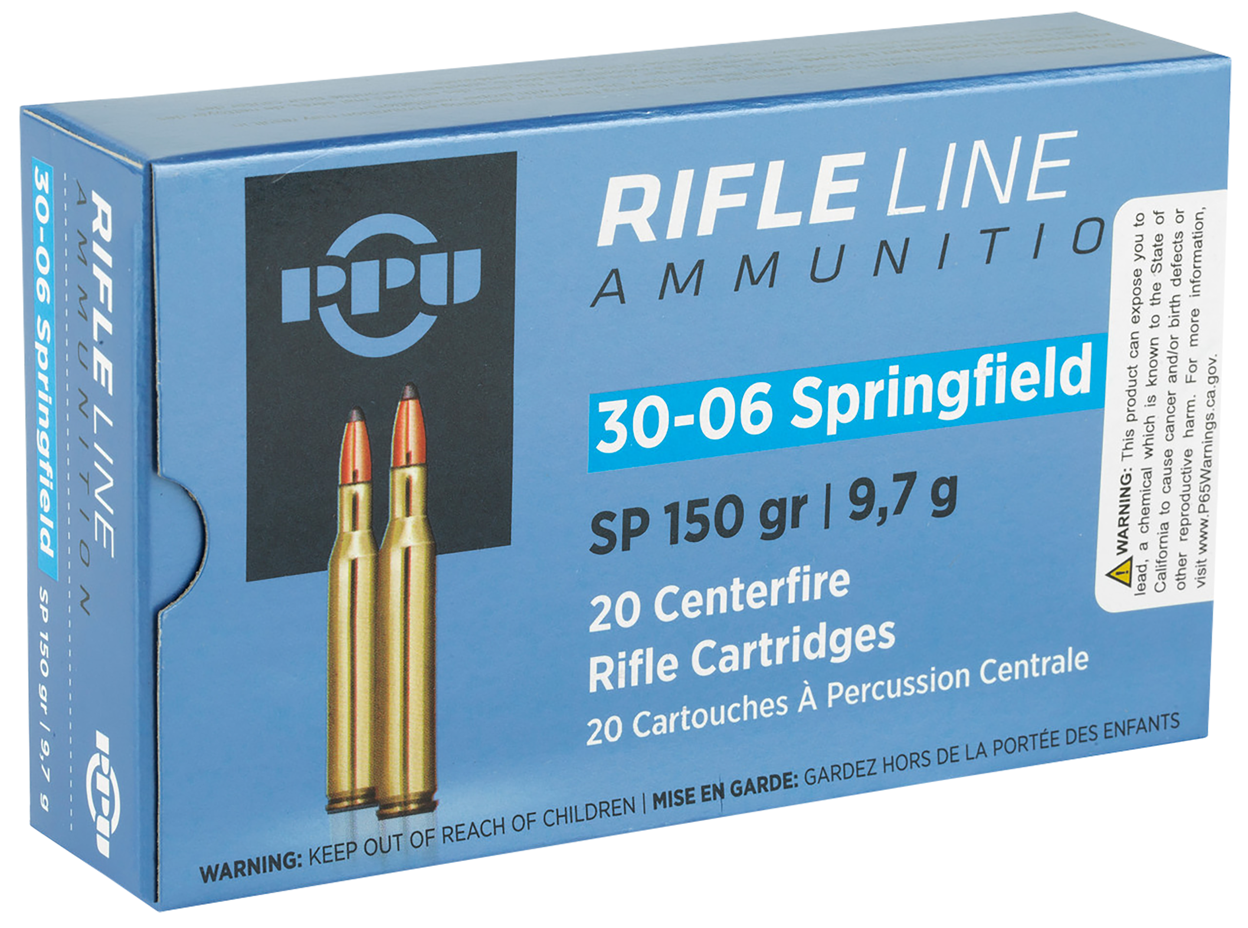 PPU Standard Rifle 30-06 Springfield 150gr Soft Point 20rd - Box or Case
