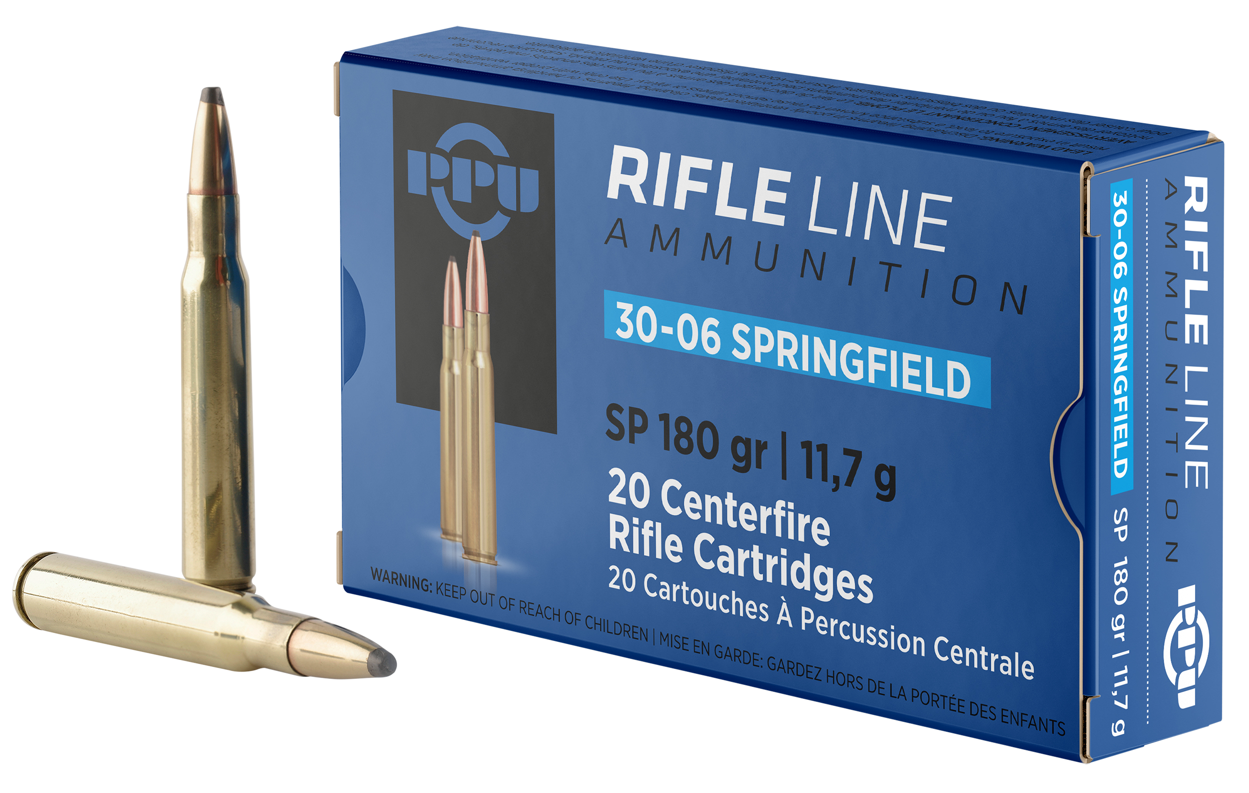 PPU Standard Rifle 30-06 Springfield 180gr Soft Point - Box or Case