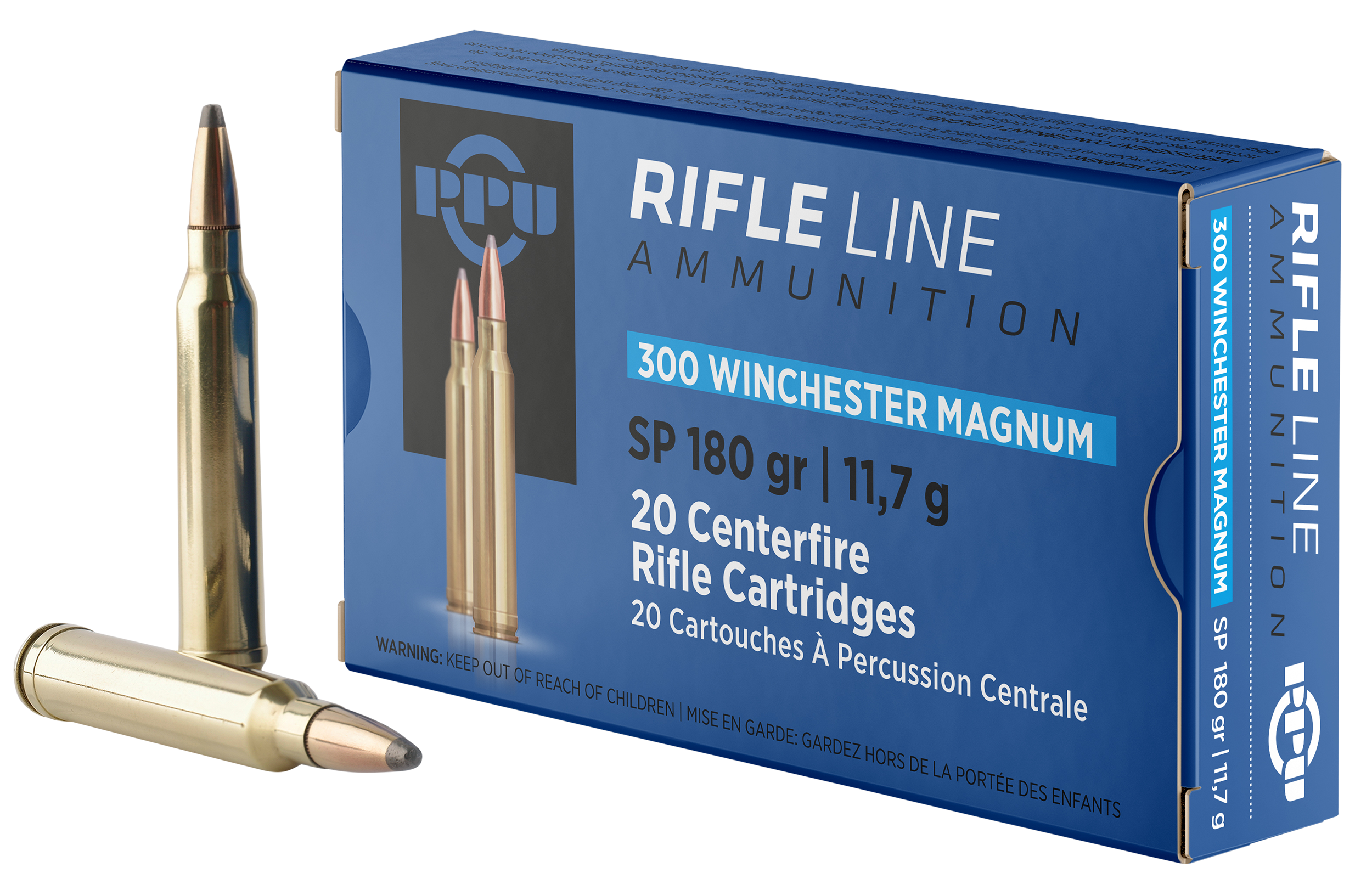 PPU Standard Rifle 300 Win Mag 180gr Soft Point - Box or Case
