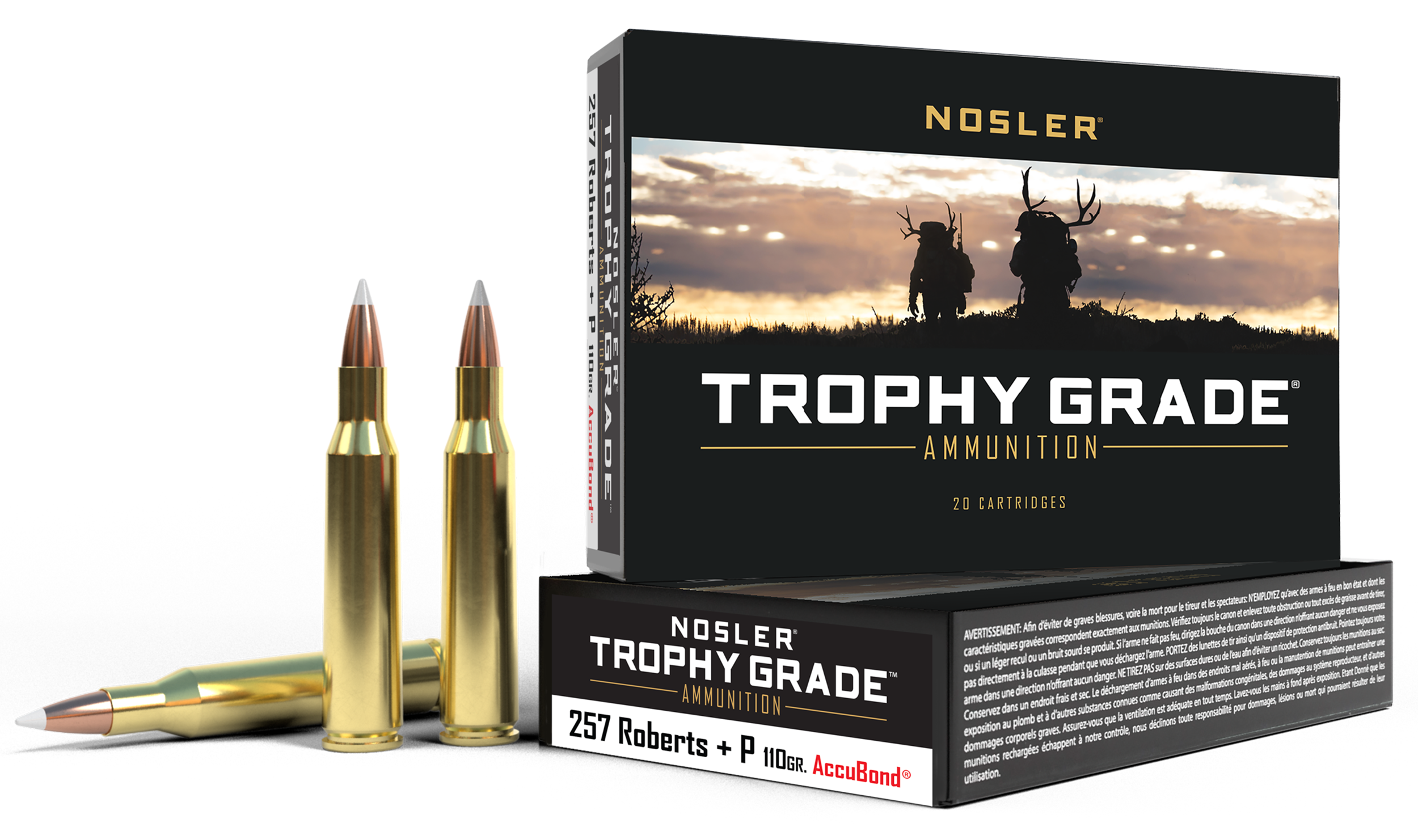 Nosler Trophy Grade 257 Roberts +P 110gr AccuBond 20-Rd - Box or Case