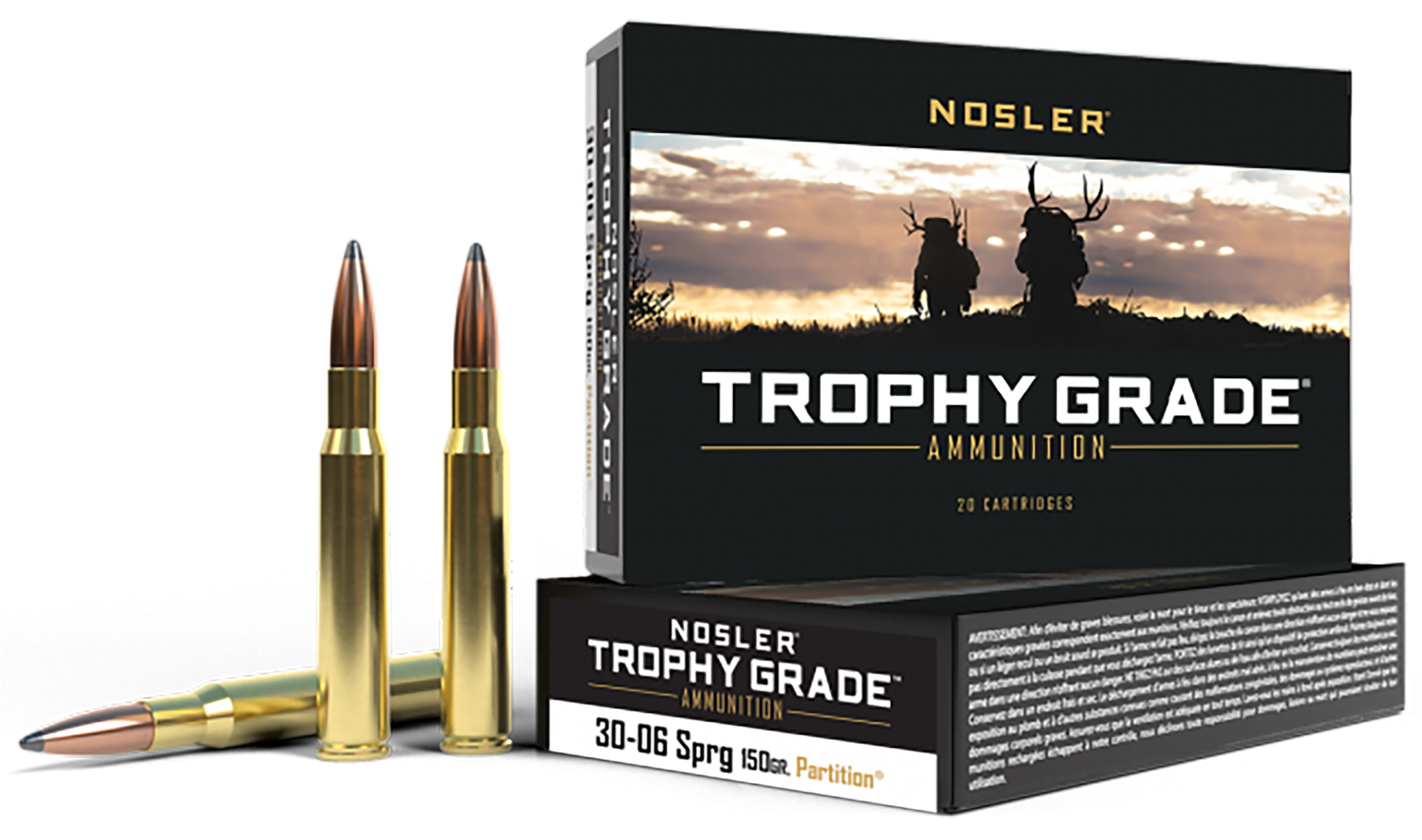 Nosler Trophy Grade 30-06 Springfield 150gr Spitzer Partition 20-Rd/Box - Box or Case