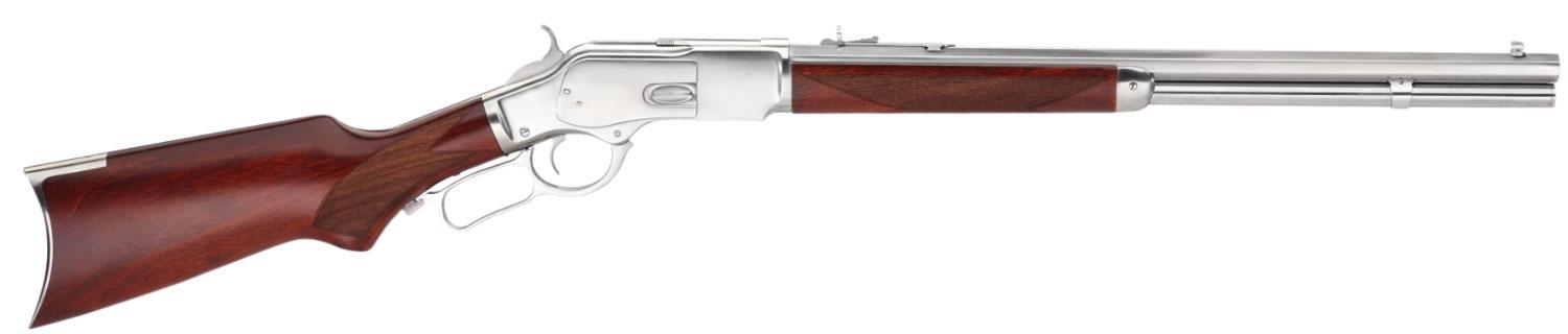 Taylors 1873 Lever Action Rifle 550247, 357 Mag, 20", Walnut Pistol Grip Stock, Silver Finish, 10 Rds