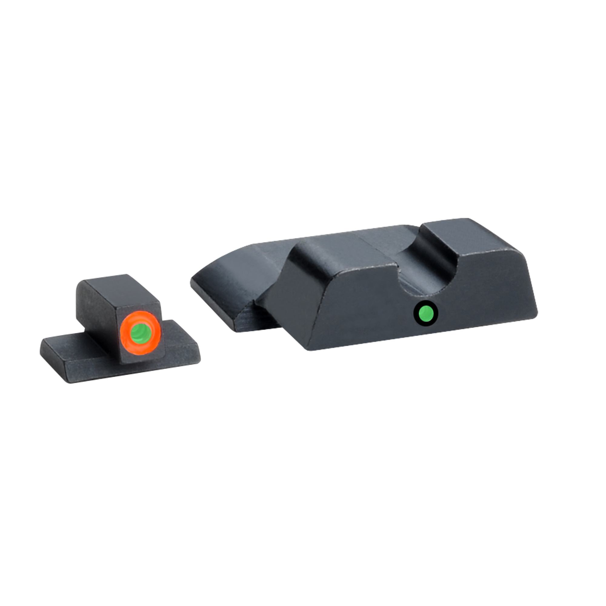 AmeriGlo SW245 i-Dot Sight Set for Smith & Wesson M&P Shield Green Tritium Orange Outline Front Sight-Green Tritium Rear Sight