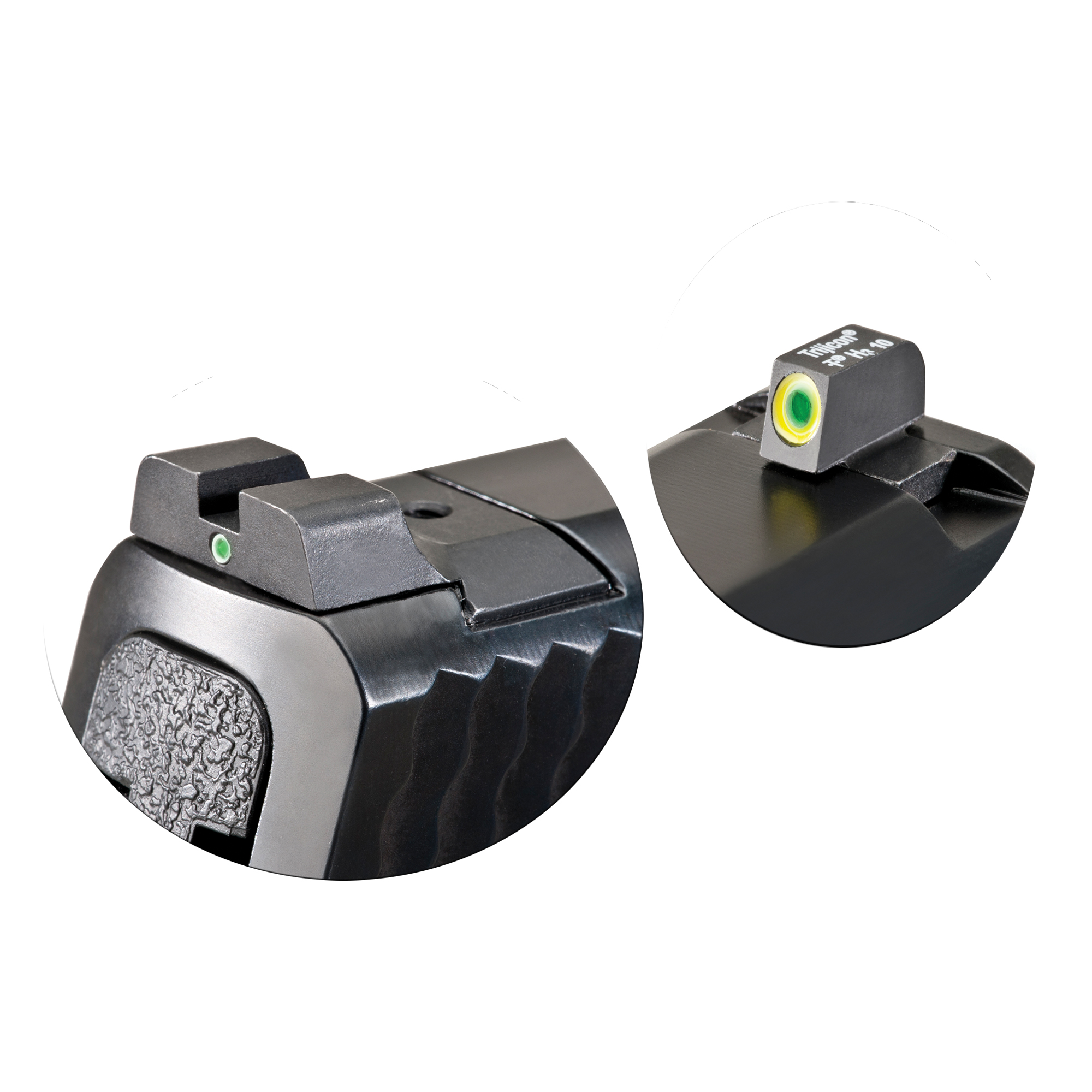 AmeriGlo SW301 i-Dot Sight Set for Smith & Wesson M&P Green Tritium LumiGreen Outline Front Sight-Green Tritium Rear Sight