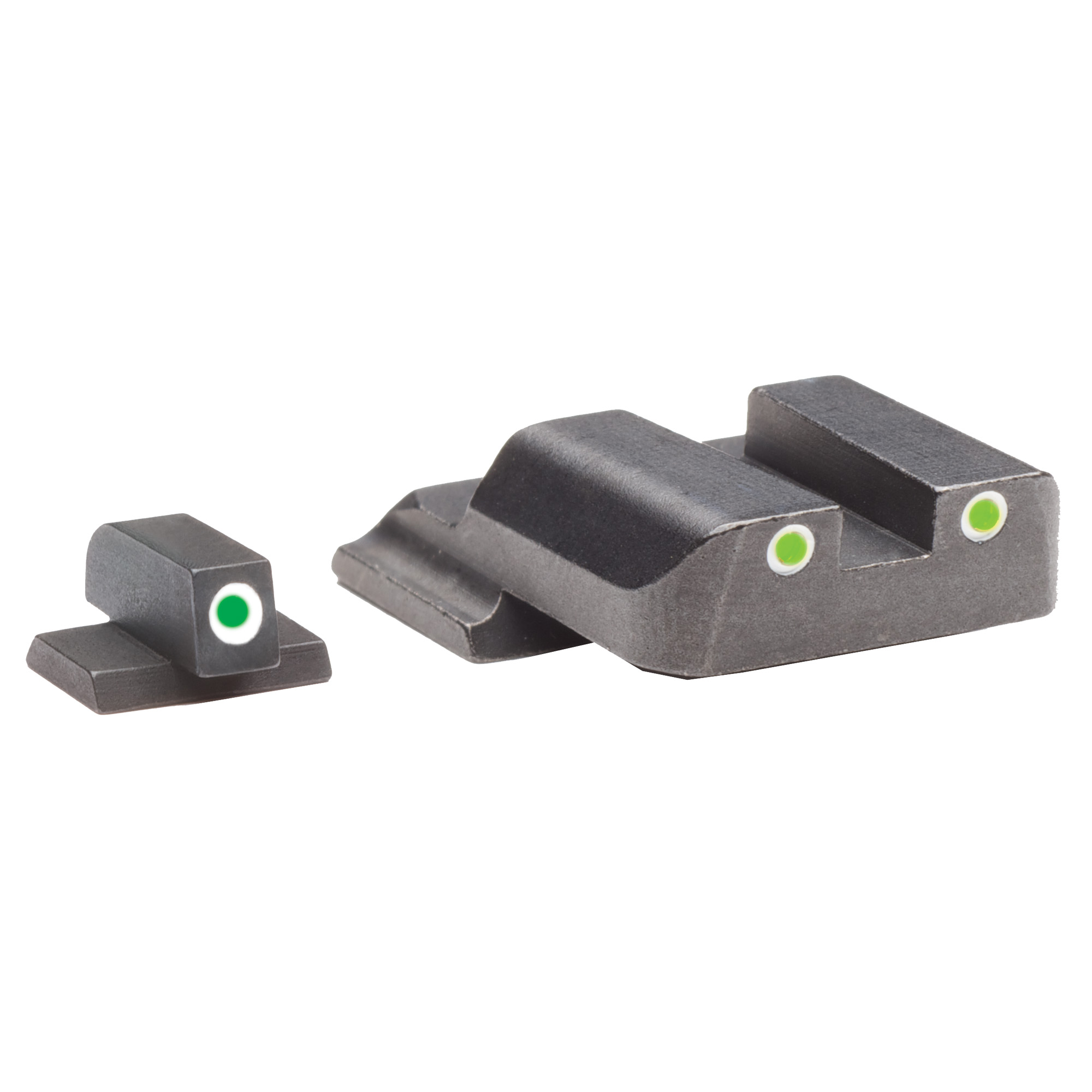 AmeriGlo SW801 Classic Tritium Sight Set for Smith & Wesson M&P Green Tritium White Outline Front Sight-Green Tritium White Outline Rear Sight