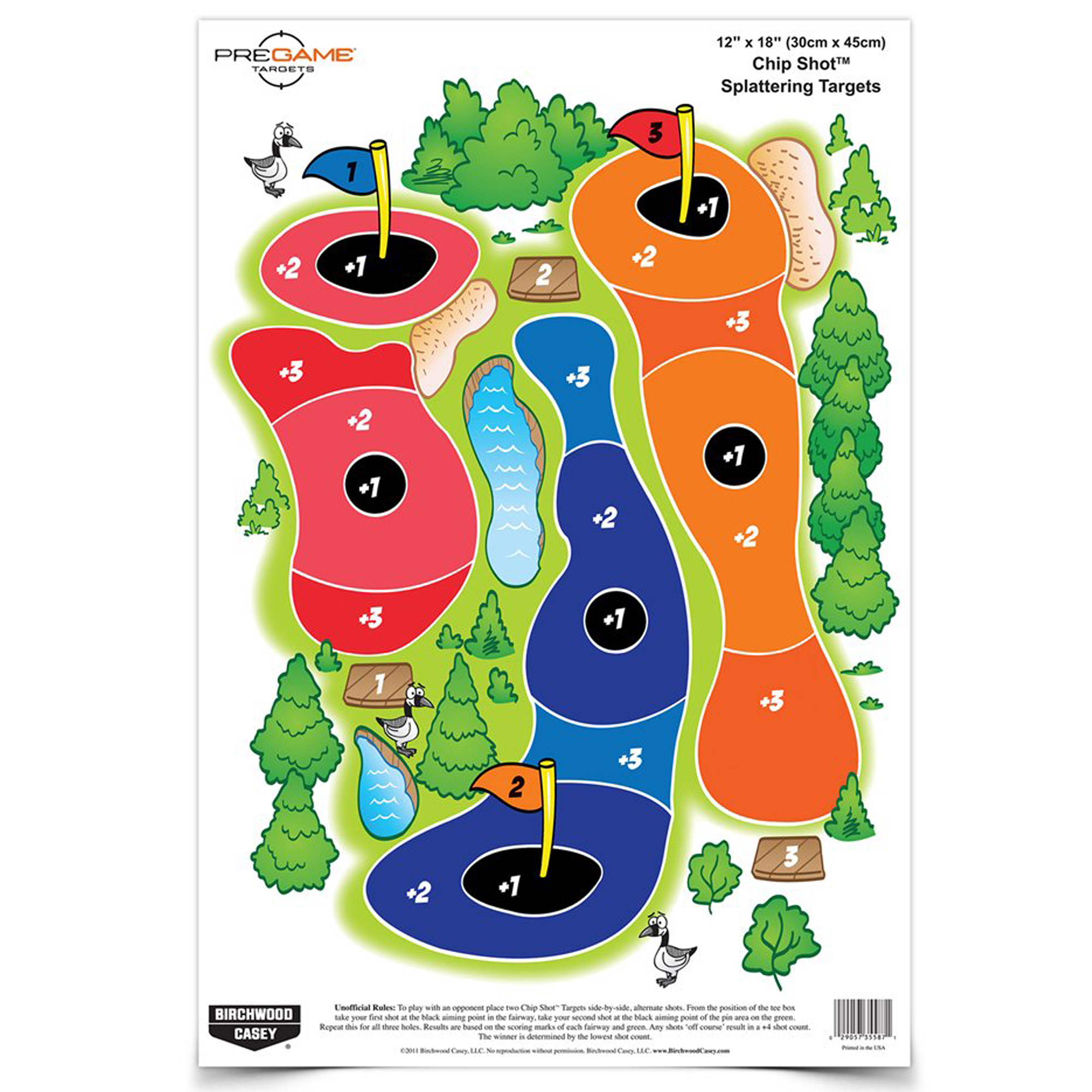 Birchwood Casey 35566 Pregame Self-Adhesive Paper Universal Multi Color Chip Shot 8 Per Pkg