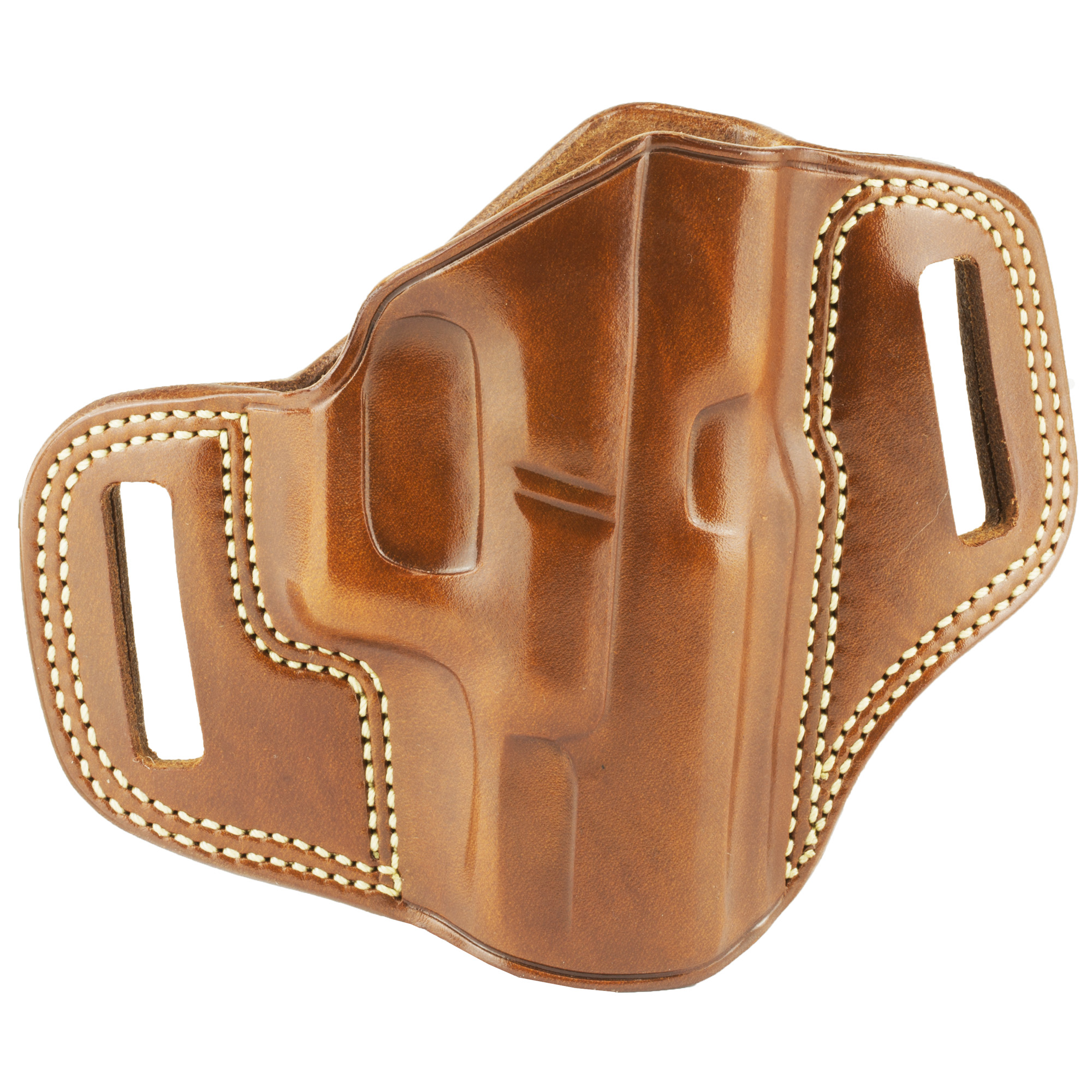 Galco CM226 Combat Master OWB Tan Leather Belt Slide Compatible w/ Glock 19/Glock 23 Gen2-5/CZ P-10C Belt 1.75” Wide Right Hand