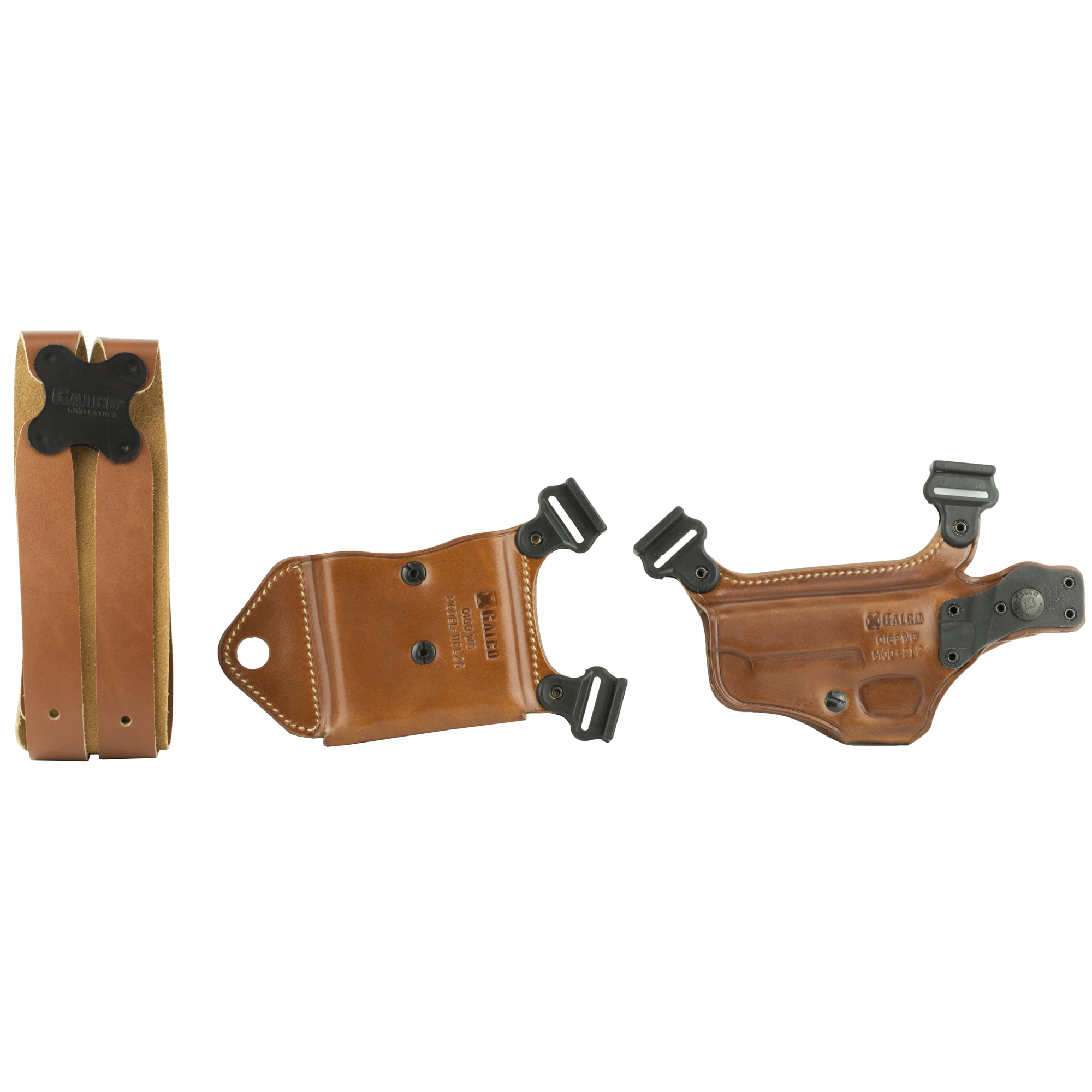 Galco MCII212 Miami Classic II Shoulder System Size Fits Chest Up To 56” Tan Leather Harness Fits 1911 Fits 5” Barrel Right Hand