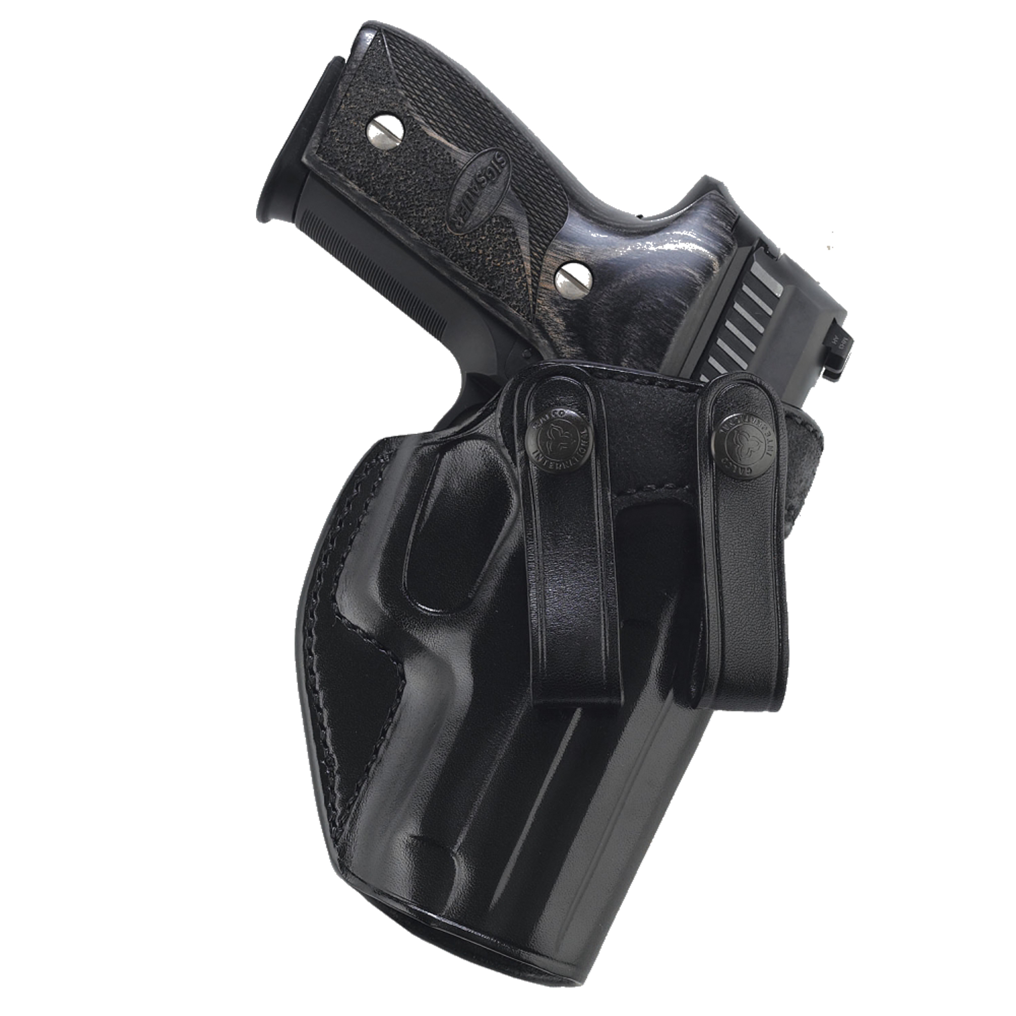 Galco SUM226B Summer Comfort IWB Black Leather Compatible w/ Glock 19X/19 Gen1-5/23 Gen2-5 Belt Loop Mount Right Hand