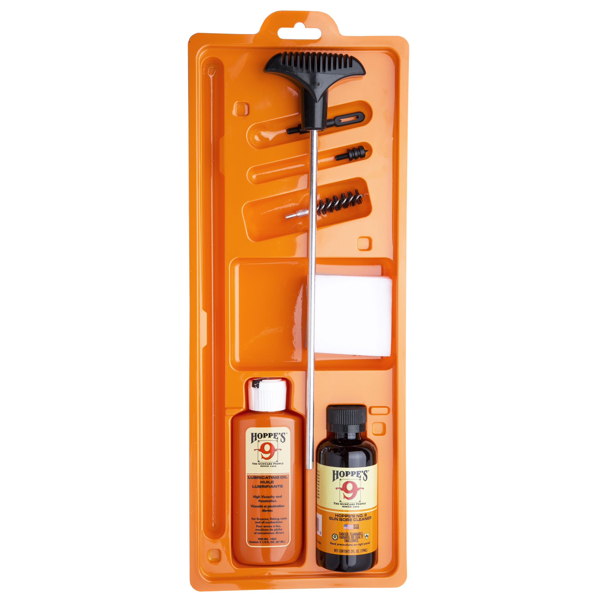 Hoppe’s PCO38B Pistol Cleaning Kit 38 / 357 Cal / 9mm (Clam Pack)