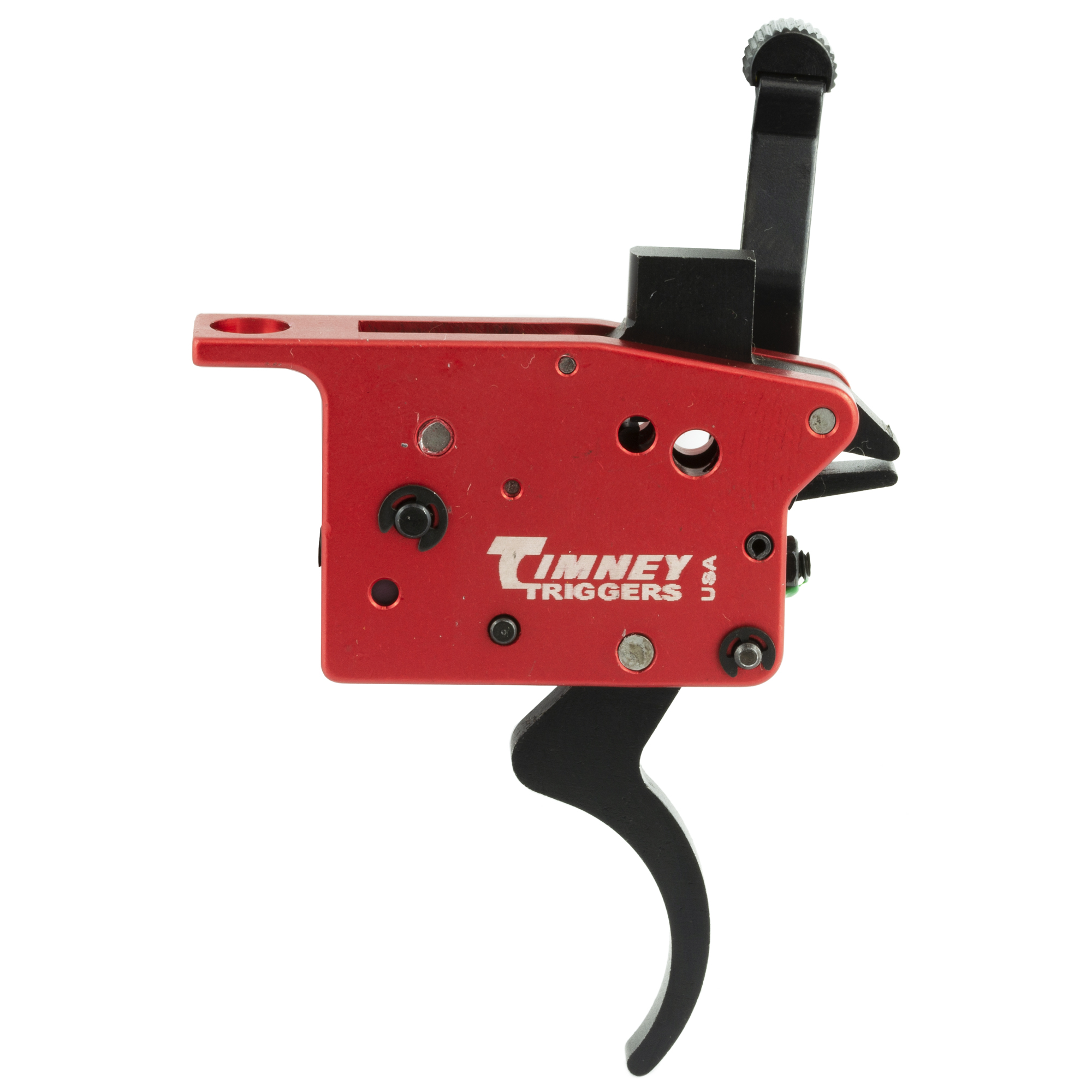 Timney Triggers 307 Featherweight Deluxe Black/Red Curved Trigger 3 lbs Draw Weight Fits Mosin-Nagant