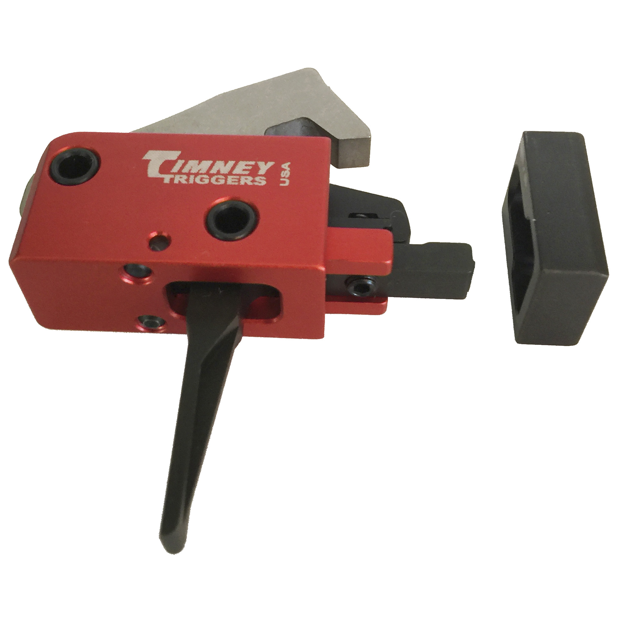 Timney Triggers 682ST PCC Trigger Two-Stage Straight Trigger with 2 lbs Draw Weight & Black/Red Finish for AR-Platform